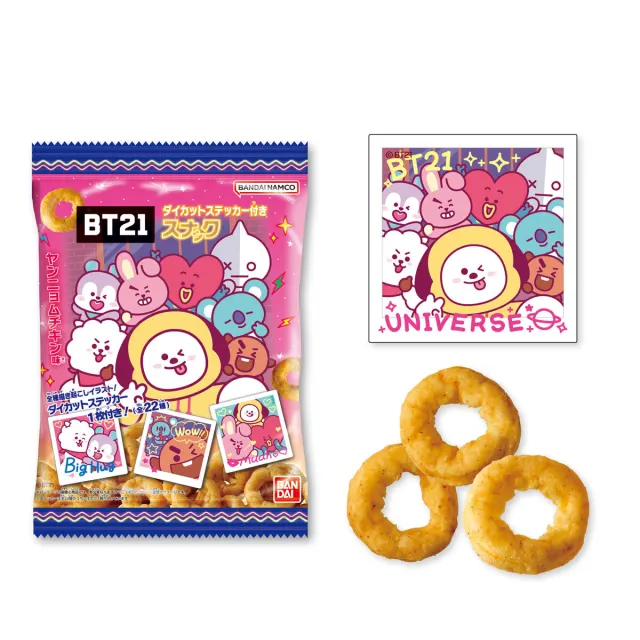 BT21 ダイカットステッカー付きスナック